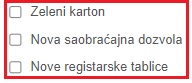 Dodatne opcije za kalkulaciju cene registracije