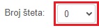 Unos broja šteta za kalkulator registracije